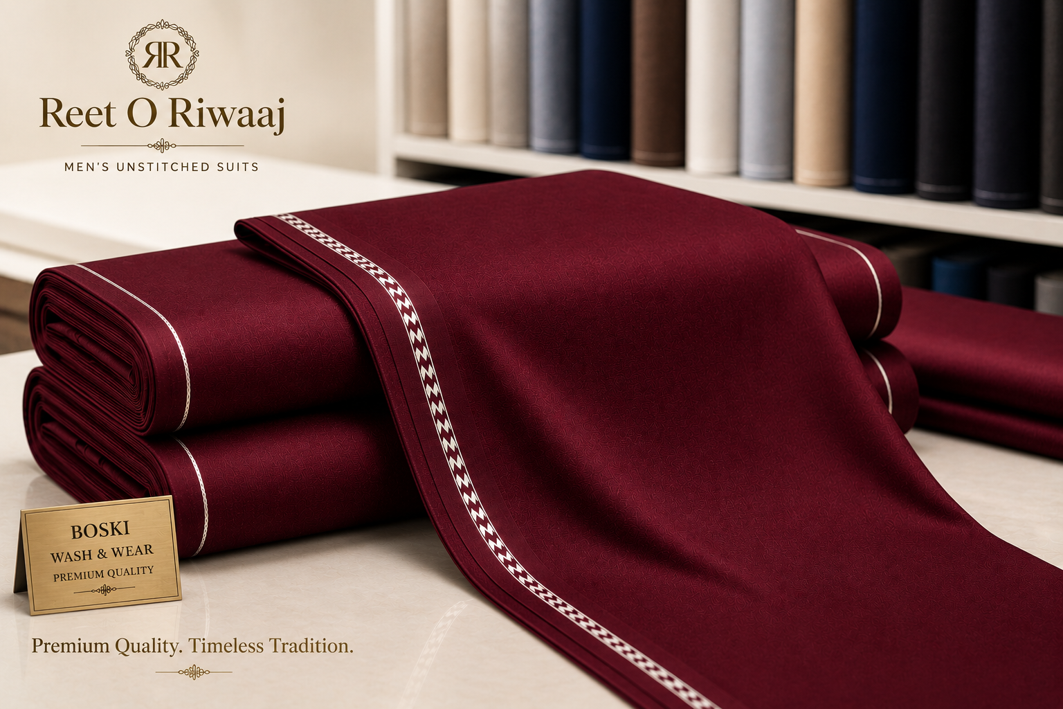Maroon Wash & Wear Boski