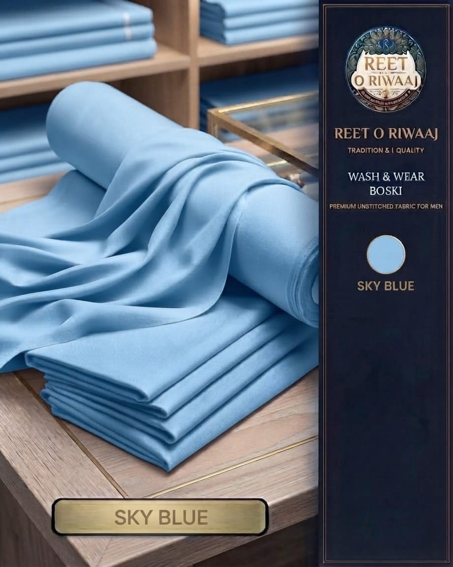 Sky Blue Wash & Wear Boski